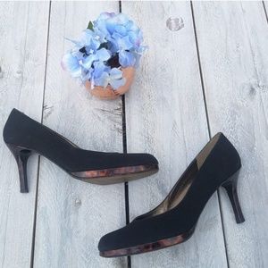 Stuart Weitzman Nylon and Leather Pumps